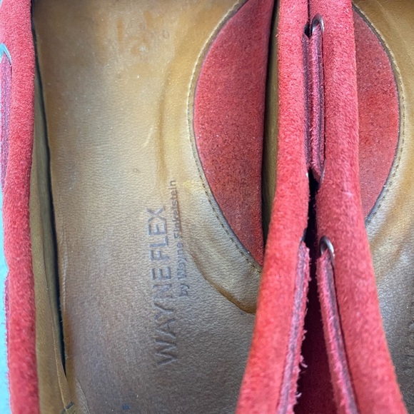 Wayne Flex Red‎ Leather Suede Loafers Flat Driving Great LTE Shoes women’s 7.5 - Picture 4 of 12